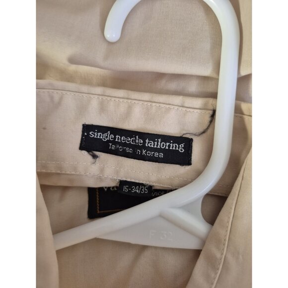 Van Heusen Single Needle Tailoring Long Sleeve Button Up Embroidered Shirt Men's - Picture 8 of 13